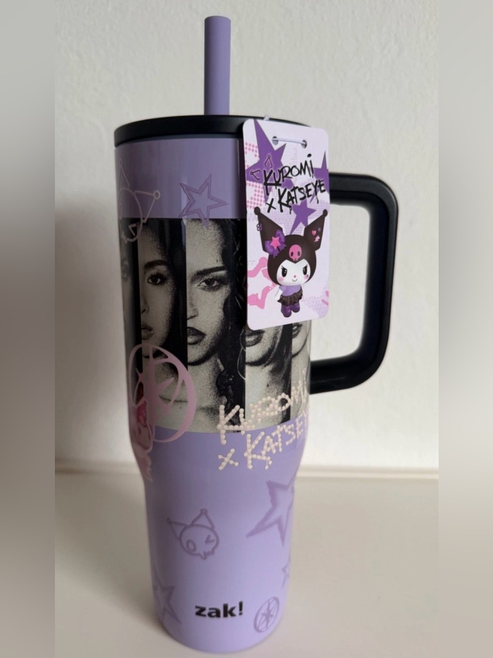 NWT Zak Designs: Sanrio Kuromi x Katseye Straw Tumbler, 30oz